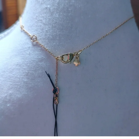 Kate Spade Gold and Pink Floral Necklace - Picture 5 of 6